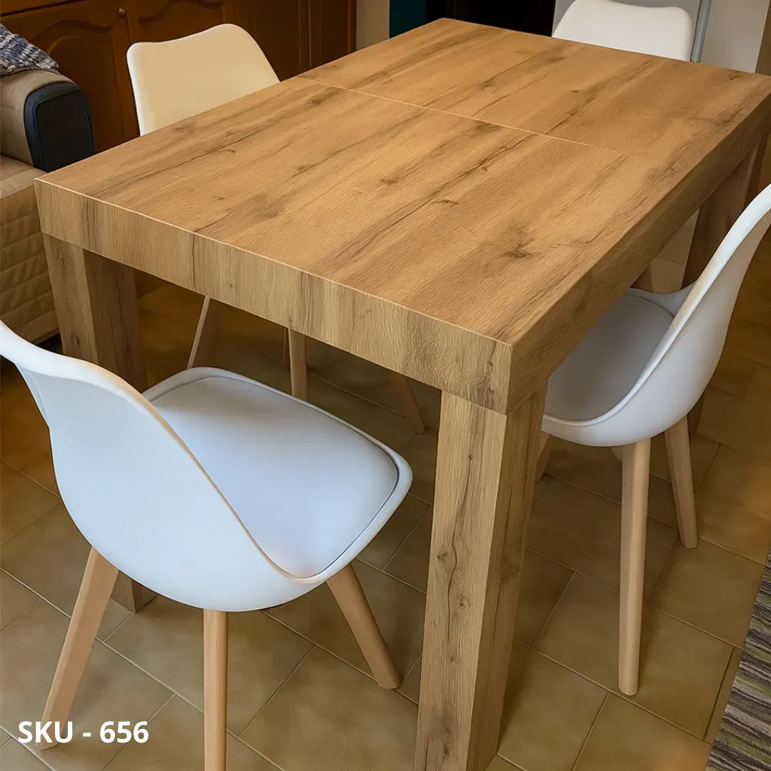Marca-design-shop- Tavolo allungabile -2 allunghe- Stile Moderno - Made in Italy