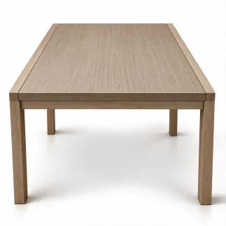 Tavolo allungabile in legno nobilitato, tortora, 2 allunghe in legno - Stile Moderno - Made in Italy