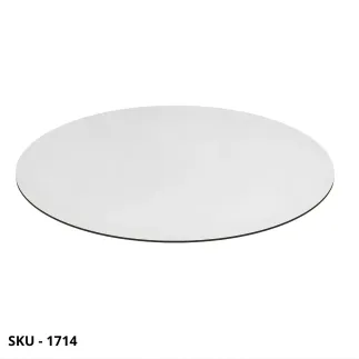 Set di 2 Piani Tondi in HPL per Tavolo, Finiture Bianco, Bronzo, Cemento, Nero, Rovere - Stile Moderno – Ø70, Ø80 cm