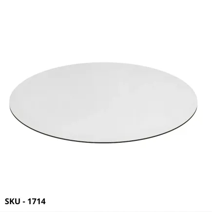 Set di 2 Piani Tondi in HPL per Tavolo, Finiture Bianco, Bronzo, Cemento, Nero, Rovere - Stile Moderno – Ø70, Ø80 cm