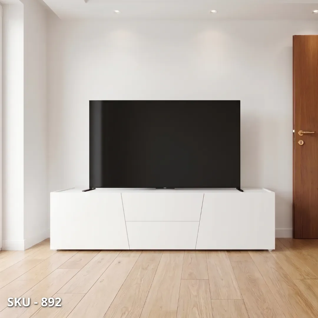marca-design-shop-stile-moderno-stile-contemporaneo-Porta TV Basso in Rovere Nodato e Abete Bianco con 4 Vani