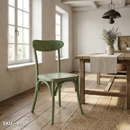 marca-design-shop-stile-moderno-stile-contemporaneo-Set di 2 Sedie Verdi Consumate in Legno