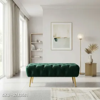 marca-design-shop-stile-moderno-stile-contemporaneo - Panca Capitonné Giacinta in Velluto