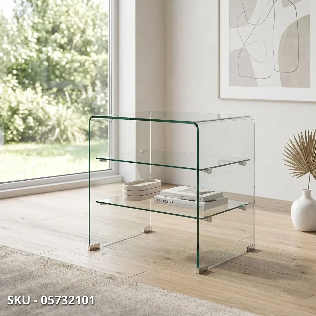 marca-design-shop-stile-moderno-stile-contemporaneo-Mobiletto Iride in Vetro con 3 Ripiani in Vetro