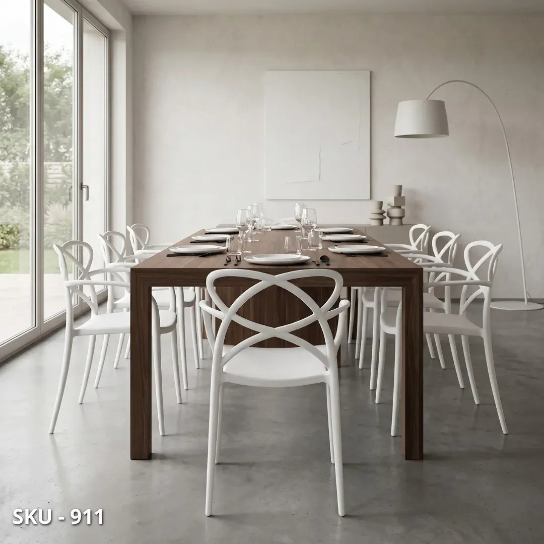 marca-design-shop-stile-moderno-stile-contemporaneo-Set di 4 Sedie Impilabili con Braccioli in Polipropilene