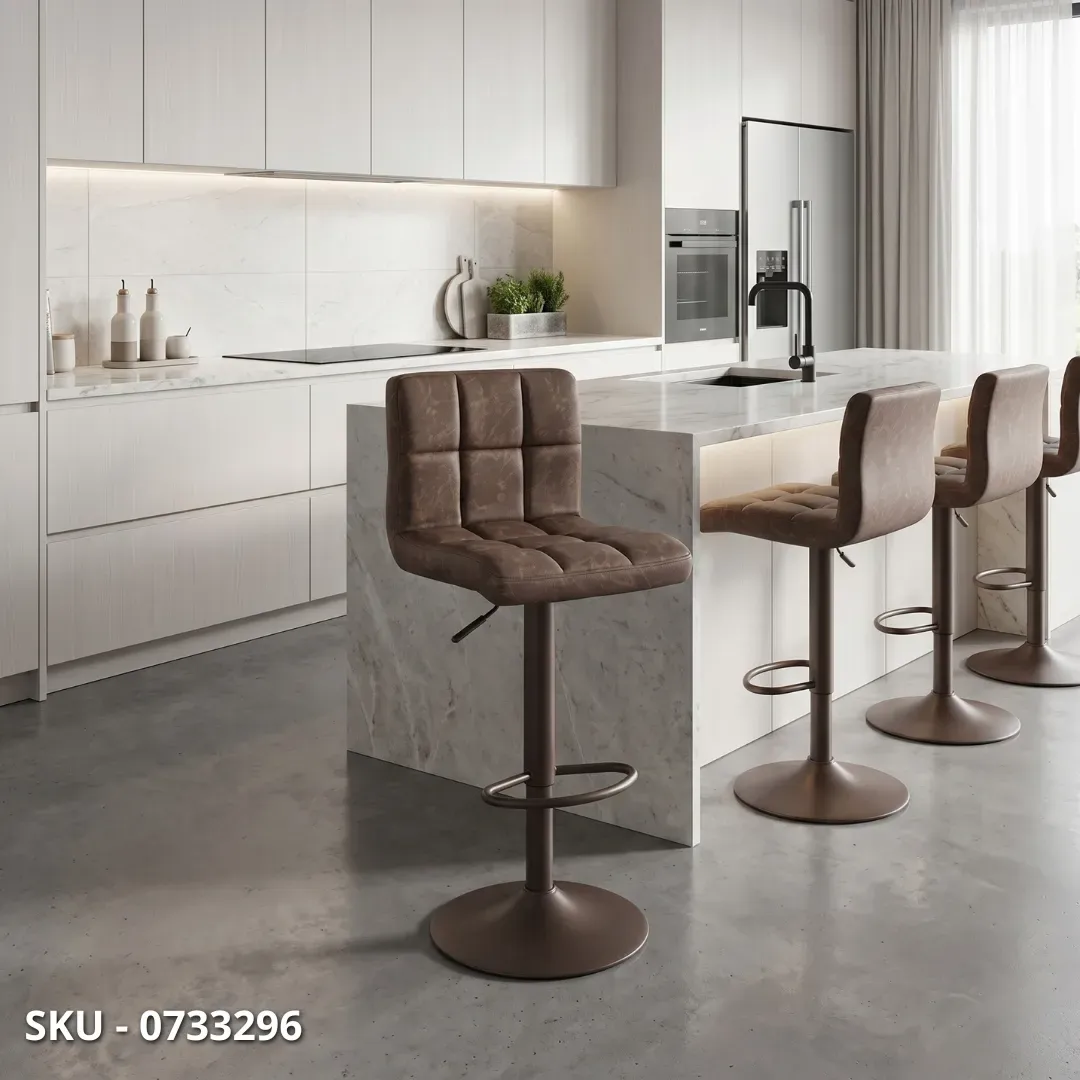 marca-design-shop-stile-moderno-stile-contemporaneo-Set di 2 Sgabelli Regolabili Greyson con Struttura in Acciaio