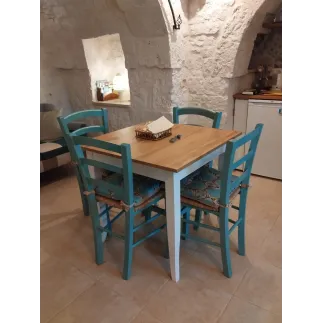 Tavolo Ristorante 80x80 in Faggio Massello e Rovere