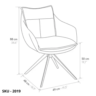 Set 2 Sedie Imbottite con Braccioli o senza e struttura in metallo – Grigio o Nero – Stile Moderno – Contemporaneo
