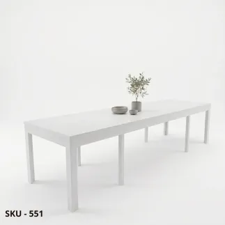 Tavolo allungabile, bianco frassinato, 4 allunghe da 43 cm – Stile Moderno – Made in Italy