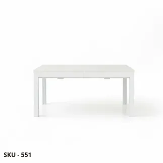 Tavolo allungabile, bianco frassinato, 4 allunghe da 43 cm – Stile Moderno – Made in Italy