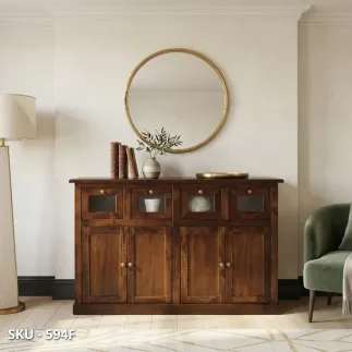 Credenza in Legno Noce-arte-poveramarca-design-shop-stile-classico