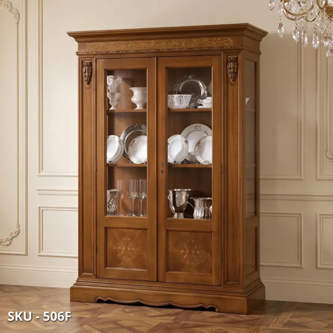 marca-design-shop-stile-classico-arte-povera-Vetrina in Legno, Finitura Bassano
