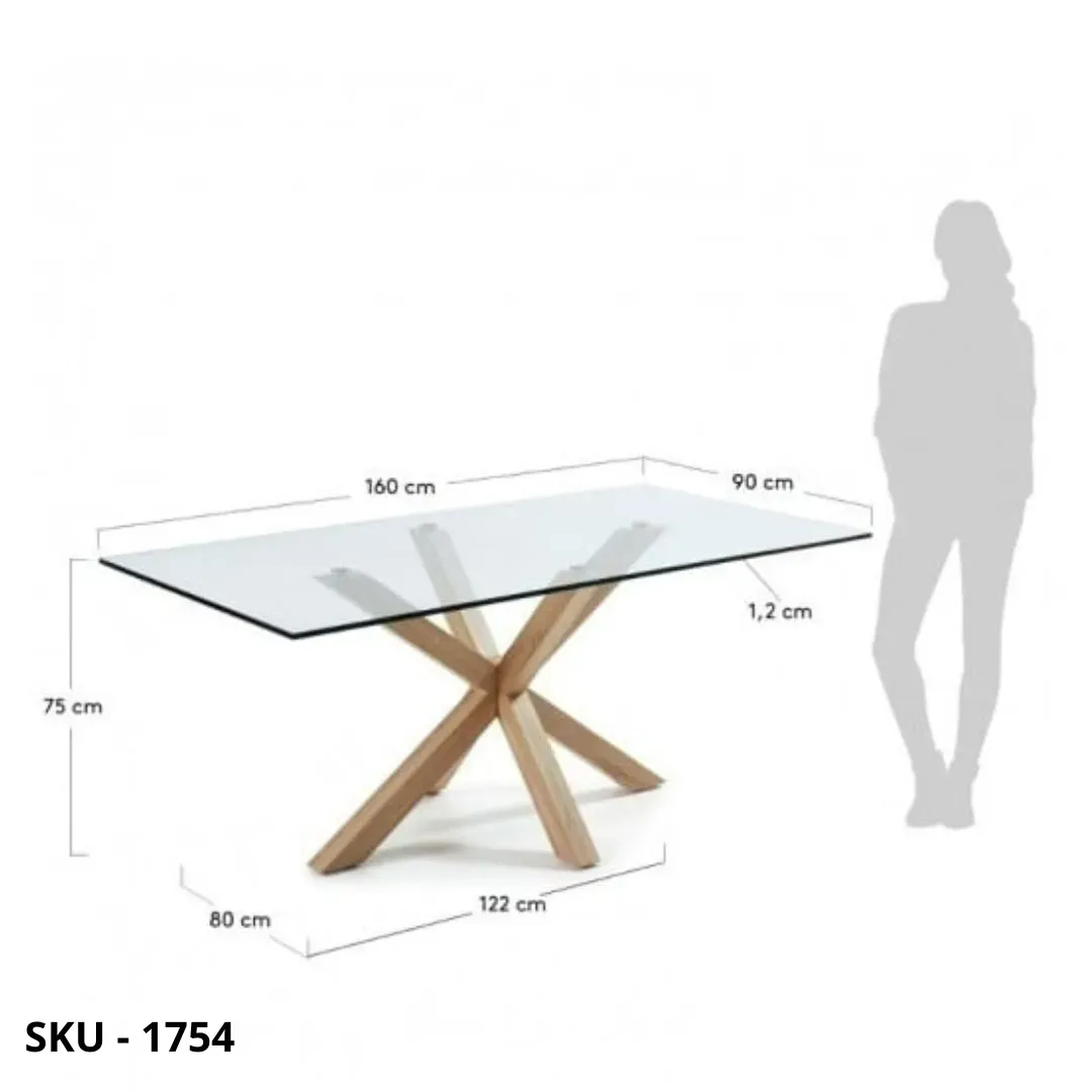 marca-design-shop-stile-moderno-stile-contemporaneo-Tavolo fisso in Vetro temperato con Base in Legno di rovere