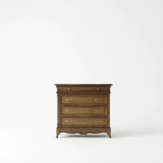 Comò arte povera 4 cassetti in legno di pioppo finitura Bassano