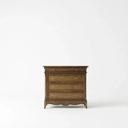 Comò arte povera 4 cassetti in legno di pioppo finitura Bassano