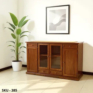 marca-design-shop-credenza-4-ante-vetro-4-cassetti-classico-noce-marcadesign-sku385-ambientata