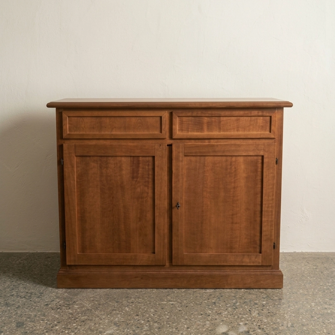 Credenza 2 ante e 2 cassetti in legno massello stile arte povera classico - Marca Design Shop