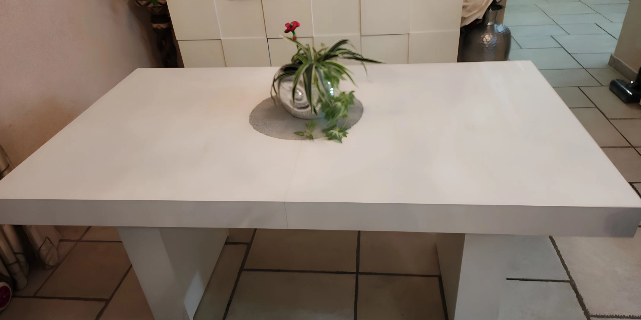 Tavolo allungabile bianco da arredo moderno per soggiorno - Marca Design Shop