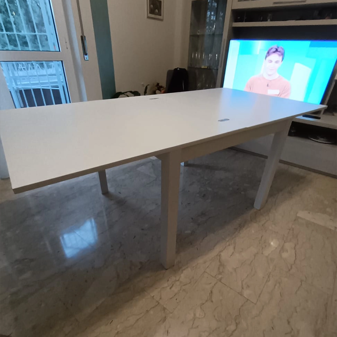 Tavolo allungabile moderno aperto in versione estesa per sala da pranzo SKU 557