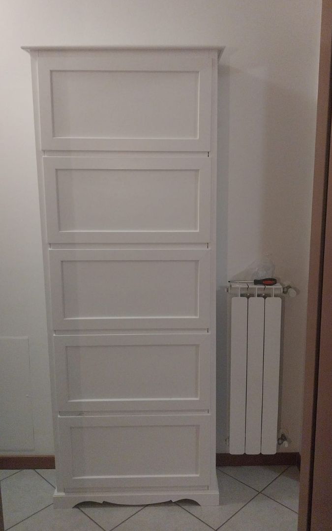 Scarpiera salvaspazio 5 ante colore bianco opaco Marcadesign