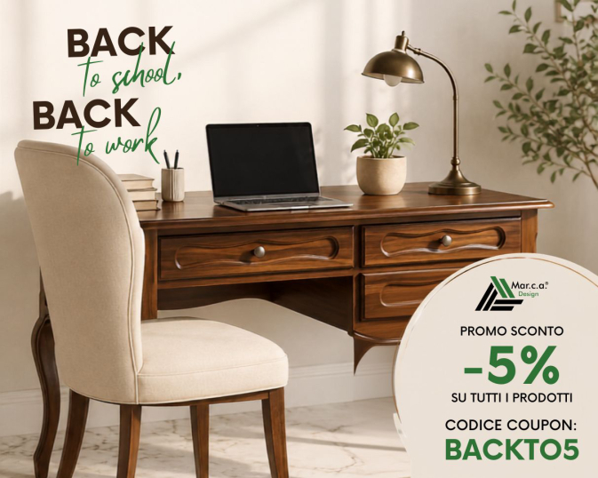 Promo BACKTO5: sconto del 5% su tutto il catalogo