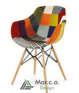 Sedia Patchwork in legno e metallo - Mar.c.a Design