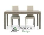 Tavolo moderno in rovere grigio materico allungabile - MarcaDesign