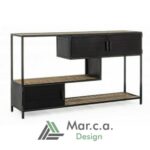 Consolle 3 Ante e 3 Porte Acciaio Legno di Mango - Mar.c.a Design