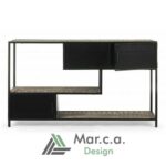 Consolle 3 Ante e 3 Porte Acciaio Legno di Mango - Mar.c.a Design