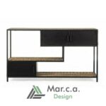 Consolle 3 Ante e 3 Porte Acciaio Legno di Mango - Mar.c.a Design