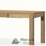 Tavolo moderno in rovere naturale effetto materico - Marca Design