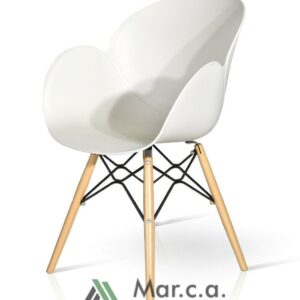 Sedia a pozzetto con struttura In legno e metallo - Mar.c.a Design