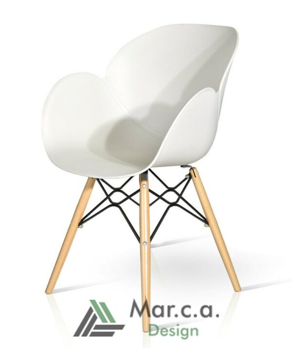 Sedia a pozzetto con struttura In legno e metallo - Mar.c.a Design