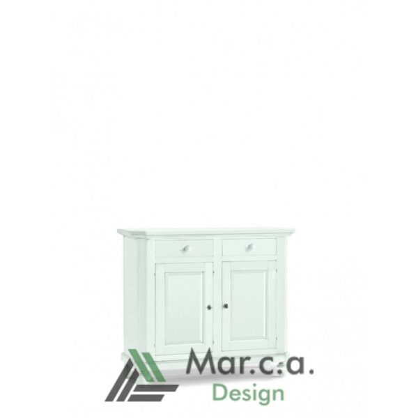 Credenza/Madia in arte povera, laccata bianca - Mar.c.a Design