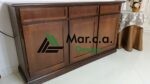 Credenza 3 porte in legno di pioppo noce scuro - Mar.c.a Design