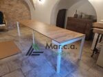 Consolle/Tavolo bicolore in rovere metallo alluminio - MarcaDesign