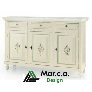 Credenza Madia a 3 porte in stile Shabby Chic