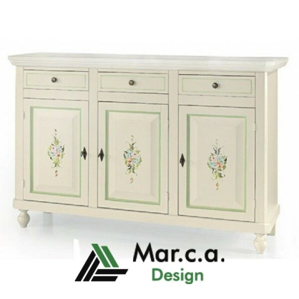 Credenza Madia a 3 porte in stile Shabby Chic