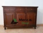 Credenza in legno color noce scuro, 3 porte - Mar.c.a. Design