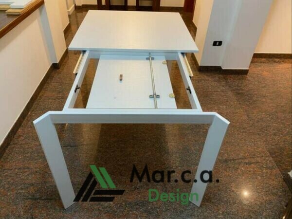 Tavolo bianco frassinato allungabile stile moderno - Marca Design