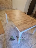 Consolle/Tavolo bicolore in rovere metallo alluminio - MarcaDesign