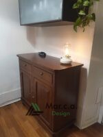 Credenza classica noce scuro, in stile arte povera - Mar.c.a. Design