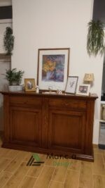 Credenza Con Finitura Bassano in Stile Arte Povera Dotata di 2 Porte e 2 Cassetti con Struttura in Legno