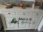 Credenza Madia a 3 porte in stile Shabby Chic