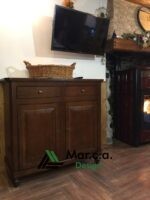 Credenza classica noce scuro, in stile arte povera - Mar.c.a. Design