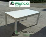 Tavolo bianco frassinato con finitura materica - Marca Design