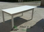 Tavolo bianco frassinato con finitura materica - Marca Design