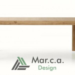 Tavolo in legno nobilitato rovere e bianco frassinato - Marca Design