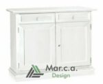 Credenza 2 porte in arte povera, bianco opaco - Mar.c.a. Design