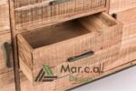 Credenza Legno d'Acacia con 2 Ante e 3 Cassetti - Mar.c.a. Design